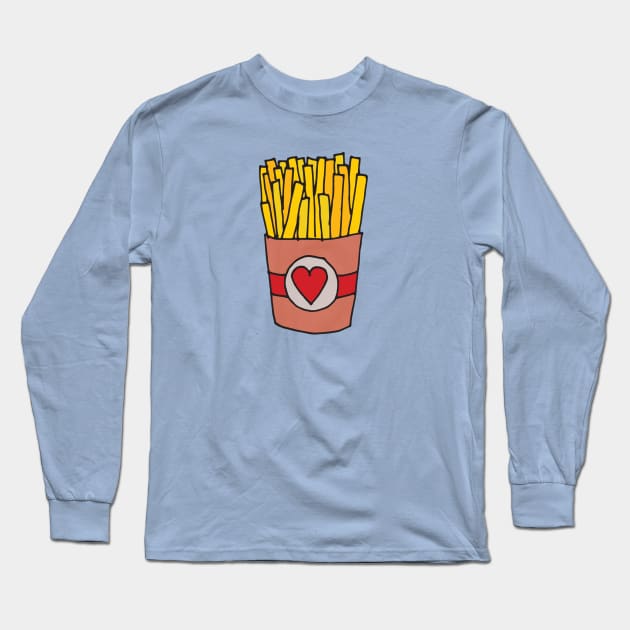 Fry Day I'm in Love | French Fries in a Heart Box Long Sleeve T-Shirt by gloobella